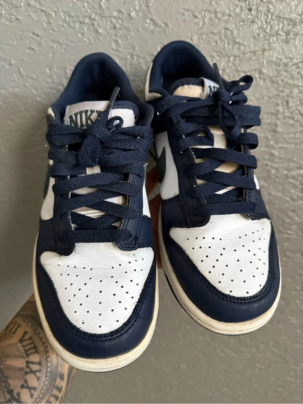 Nike Men’s Dunk Low — Navy, White & Dark Green